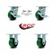 Service Caster 4 Inch Green Poly on Cast Iron Caster Set with 2 Brakes/Swivel Lock 2 Rigid SCC SCC-30CS420-PUR-GB-TLB-BSL-2-R-2 - alternate 4